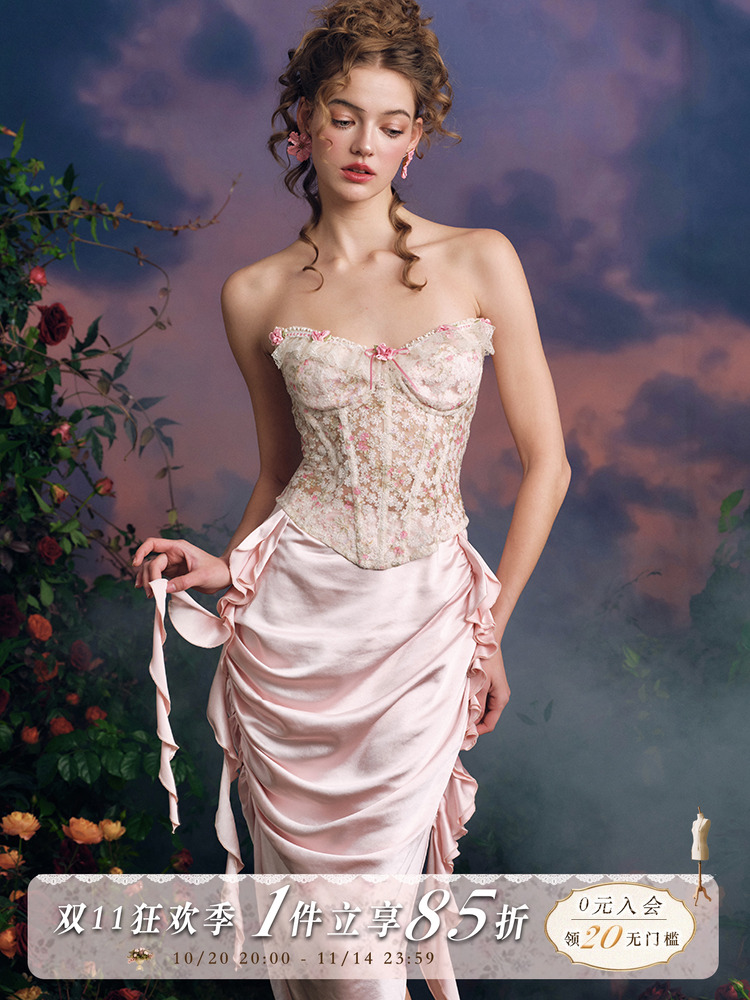 Midi Skirt Floral - LaceMade Orijinal Tasarım Peri Masalı Ağır