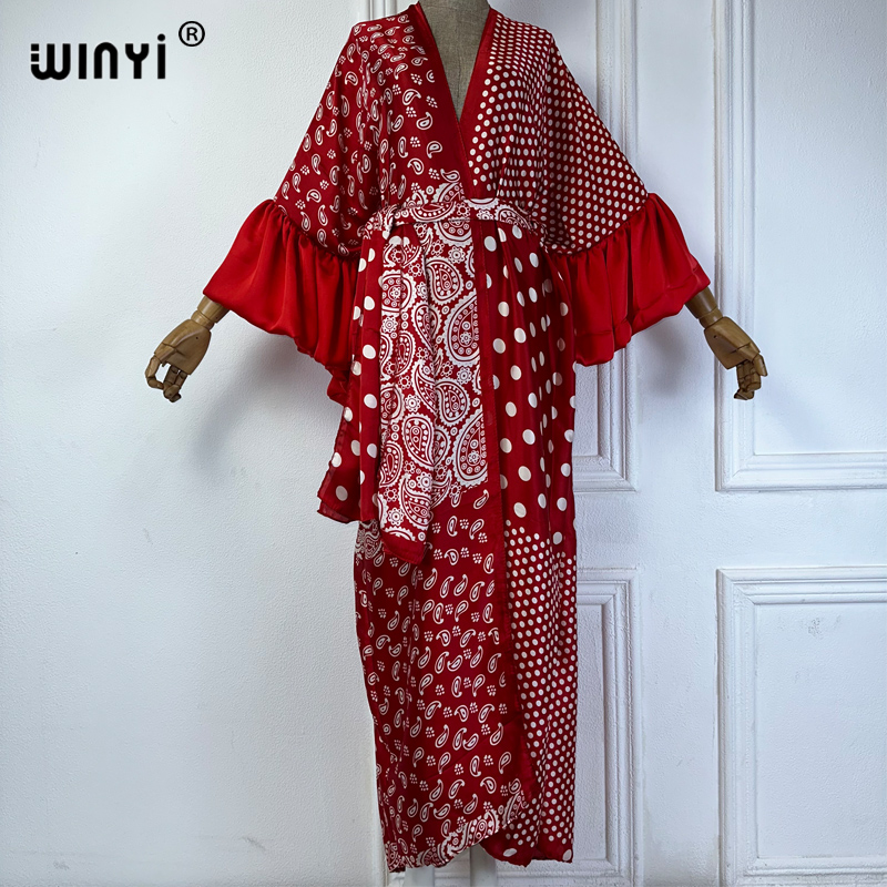 WINYI Yaz Kimono Parti Elbises - Cover Up Kaftan incelemesi ve fiyatı