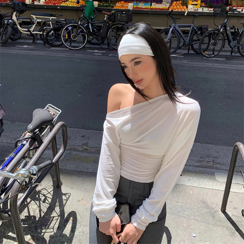2026 Kadın Tek Omuzlu Uzun Kol - Blouse Off Shoulder incelemesi ve fiyatı