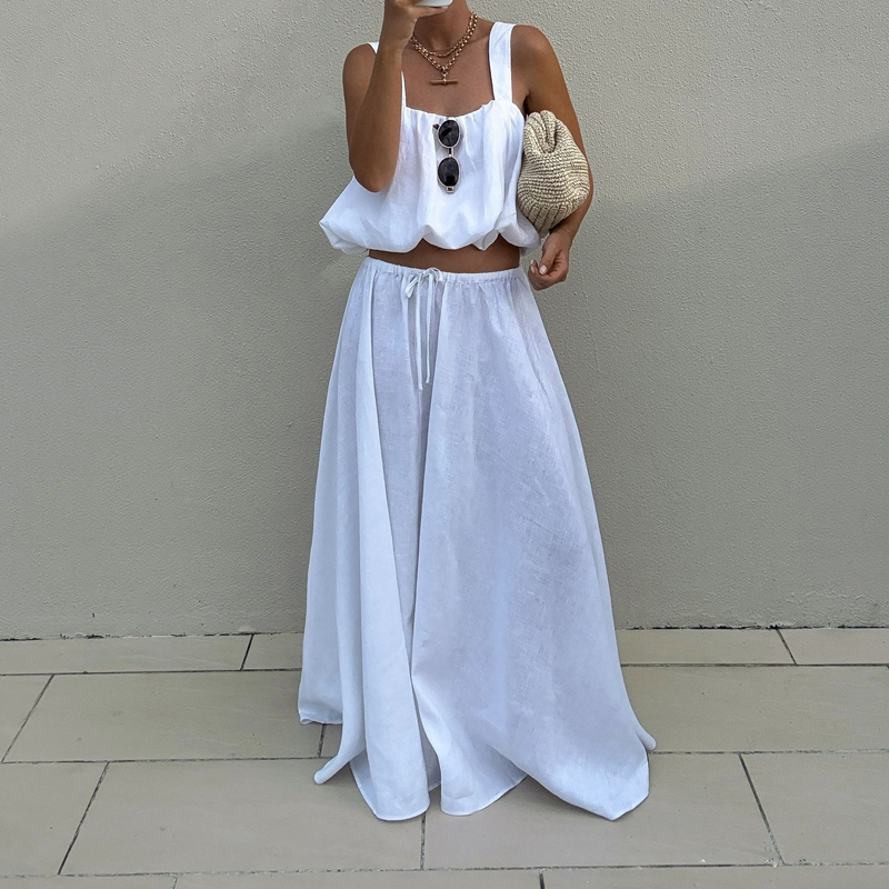 Kadınlar için Şık Kolsuz Düz R - Linen Pant Wide incelemesi ve fiyatı