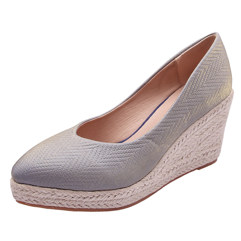 8 cm Büyük Boy 34-42 Rahat Nef - Wedge Espadrille Women incelemesi ve fiyatı