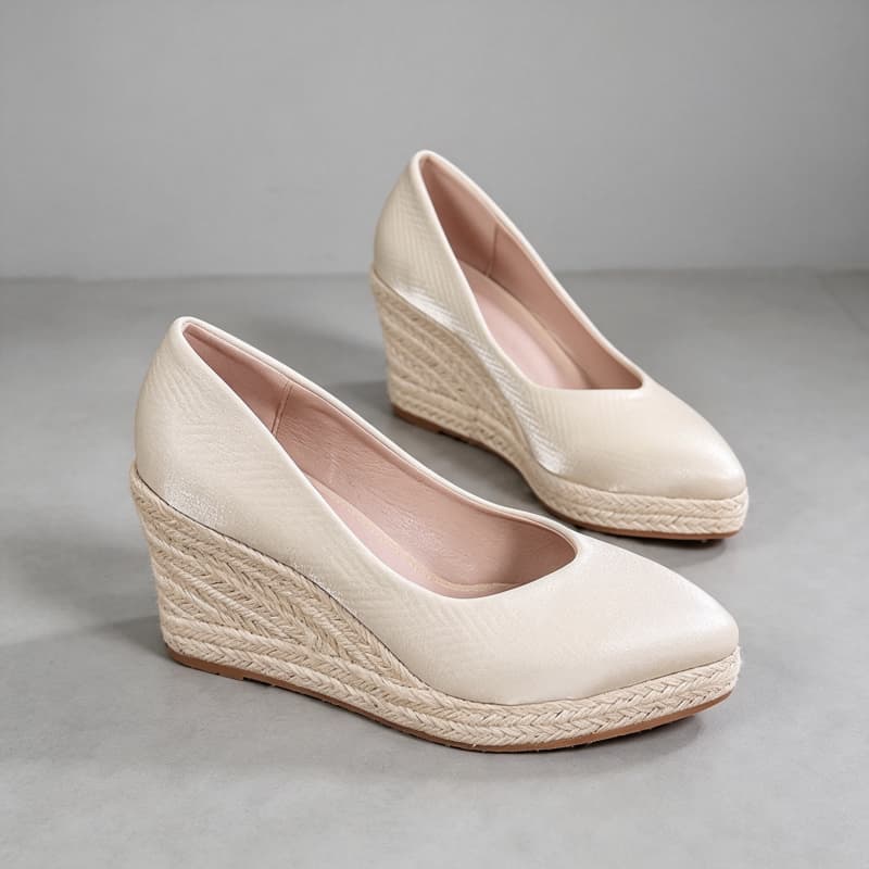 8 cm Büyük Boy 34-42 Rahat Nef - Wedge Espadrille Women incelemesi ve fiyatı