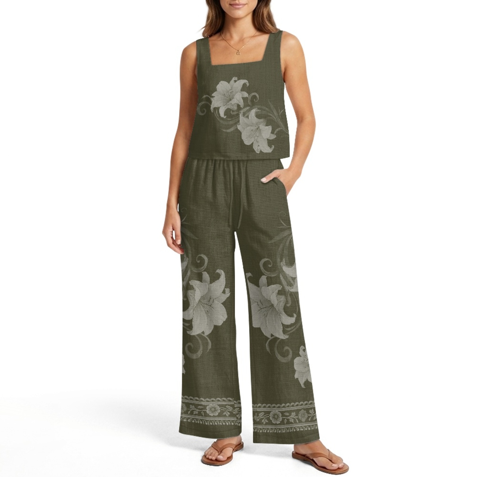 INSTANTARTS Kadın Keten Yelek  - Linen Pant Wide incelemesi ve fiyatı