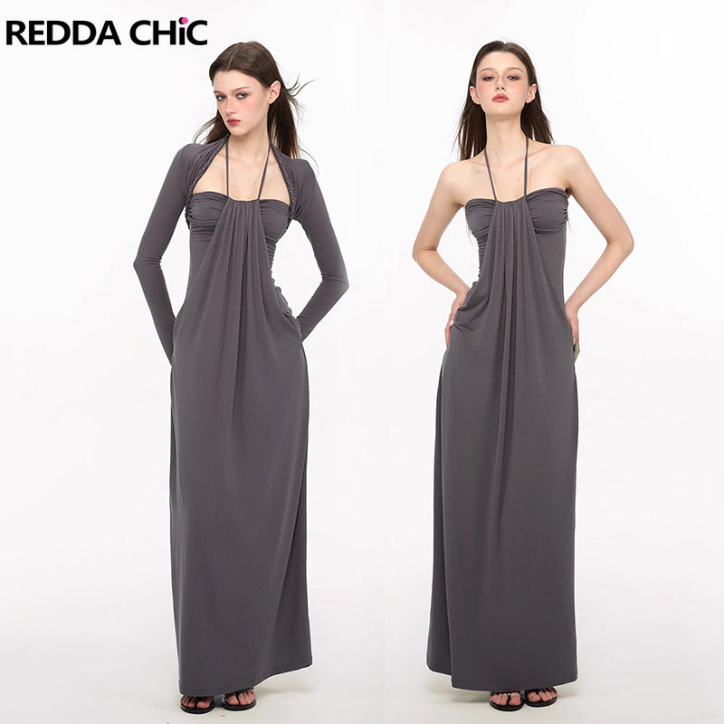 REDDACHiC Zarif Örgülü Şal Elb - Maxi Dress Halter incelemesi ve fiyatı