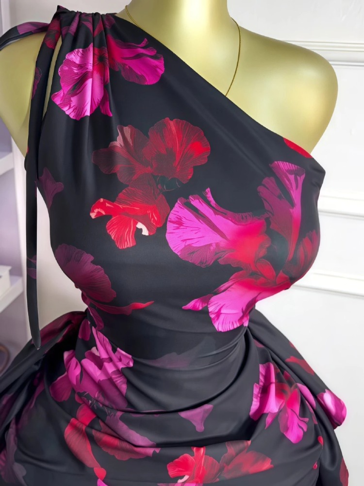 Kadınlar Çiçek Baskılı Bir Omu - Midi Skirt Floral incelemesi ve fiyatı