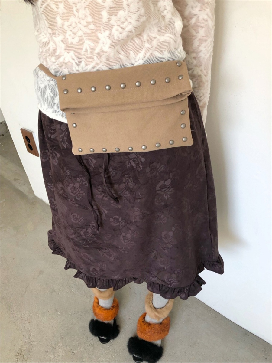 Retro Sokak Stili Koyu Gül Des - Midi Skirt Floral incelemesi ve fiyatı